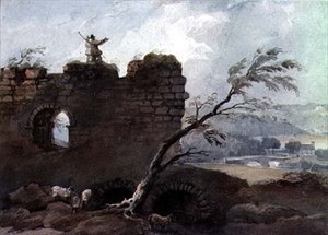 Mitford Castle, Northumberland by Luke Clennell